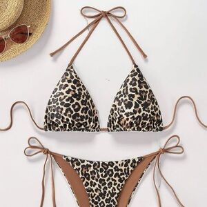 Leopard Print Bikini Set